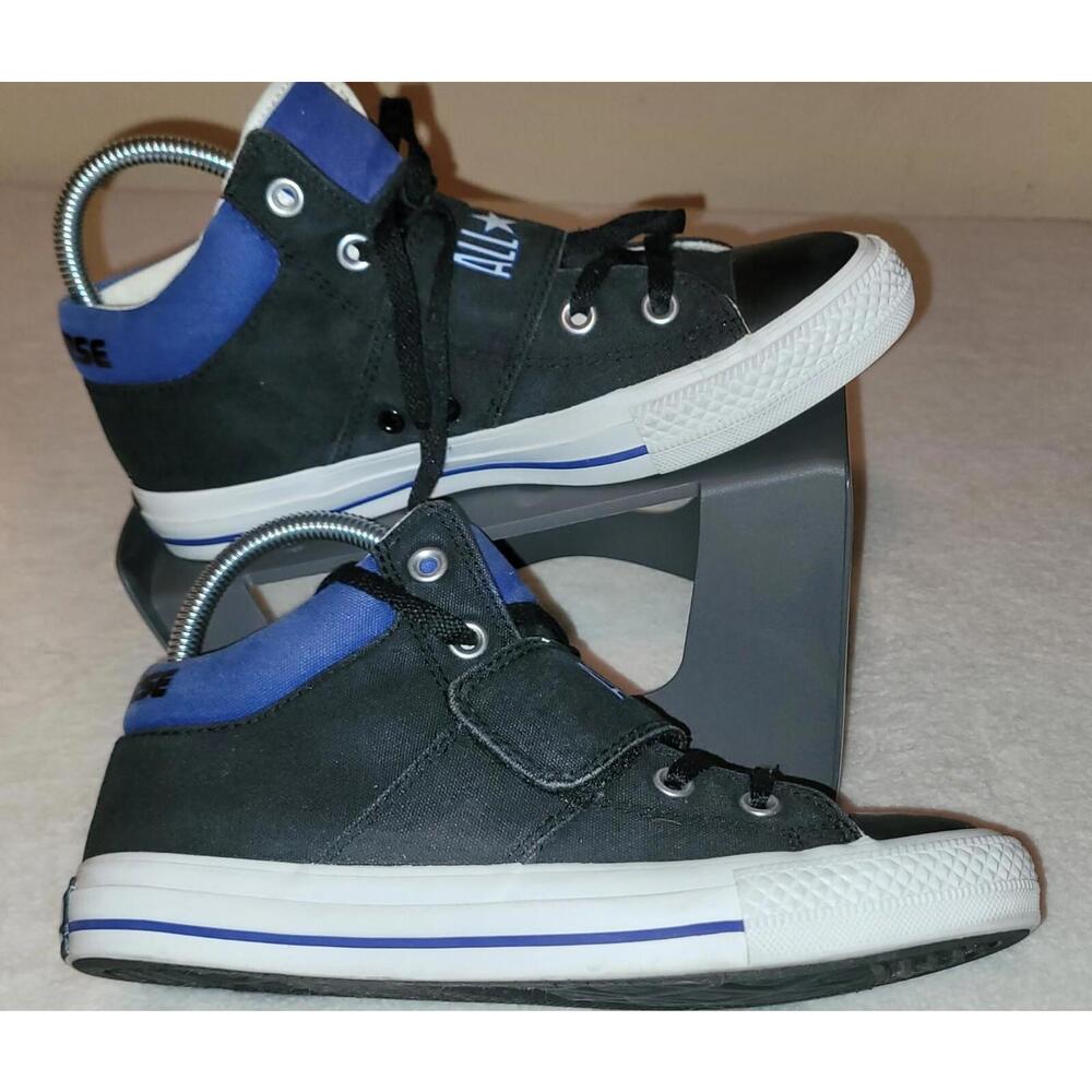 Converse All Star CT STRAP Black/Navy Mid Top Sneaker Sz Mens 6 Women's 8.